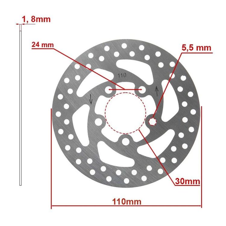 Disc de frana 110 mm 5 gauri
