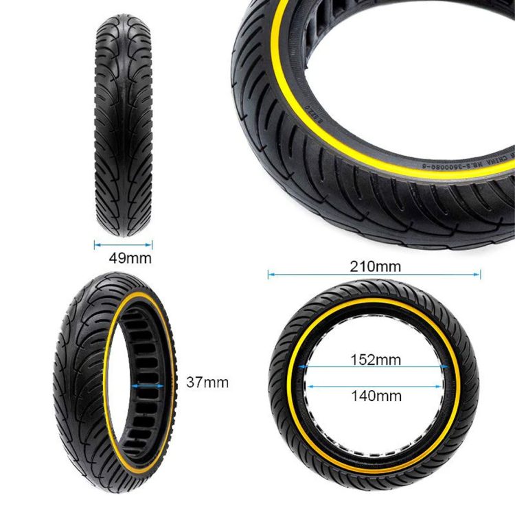 Anvelopa plina 8.5x2 negru galben Nedong trotinete Xiaomi