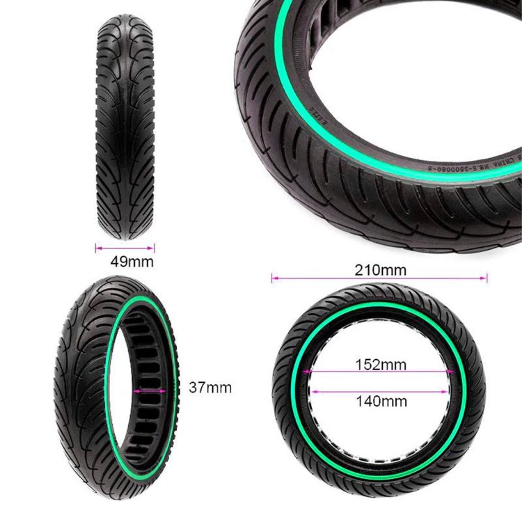 Anvelopa plina 8.5x2 negru verde Nedong trotinete Xiaomi