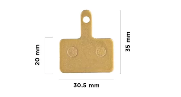 Placute de frana 35×30.5×20 metalice