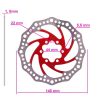 Disc frana 140 mm 6 gauri rosu pentru trotinete electrice