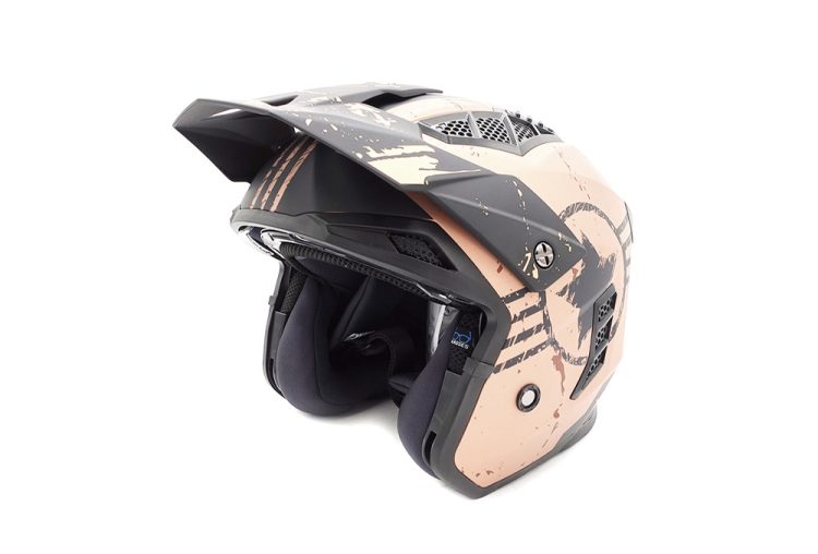 Casca de protectie cu viziera pentru trotinetisti Vintage Army