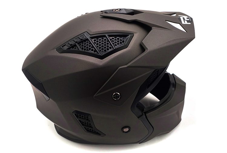 Casca de protectie trotinete cu viziera bronz mat