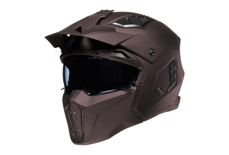 Casca de protectie trotinete cu viziera bronz mat