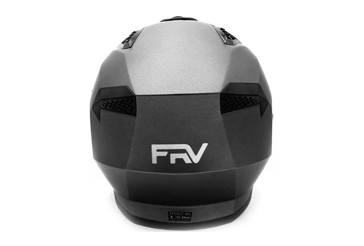 Casca de protectie trotinete cu viziera gri metalizat