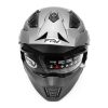 Casca de protectie trotinete cu viziera gri metalizat