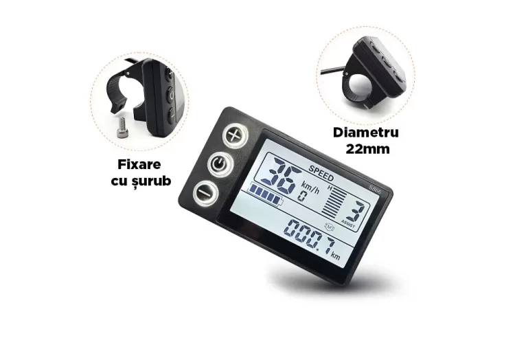 Display S866 cu mufa waterproof trotinete electrice