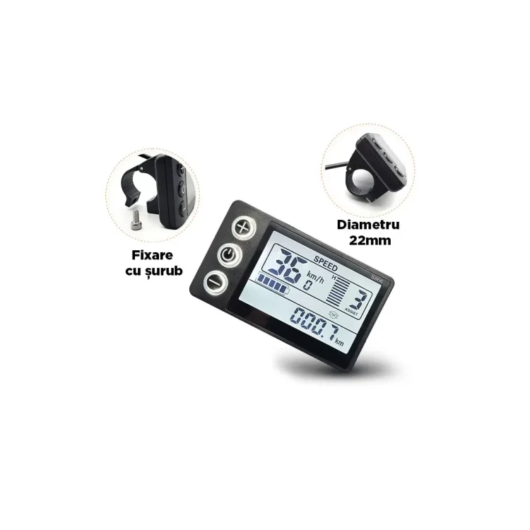 Display S866 cu mufa waterproof trotinete electrice