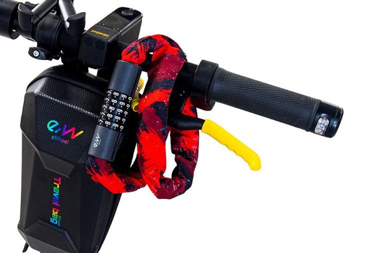 Incuietoare cu Lant Anti-Furt si cifru pentru trotinete electrice