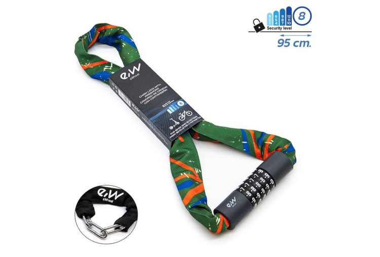 Lant Anti-Furt Trotinete cu cifru si imbracaminte texila multicolor EWHEEL