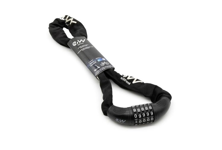 Lant Anti-Furt Trotinete cu cifru si imbracaminte texila neagra