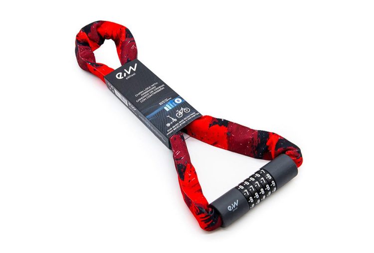 Lant Anti-Furt Trotinete cu cifru si imbracaminte texila rosie