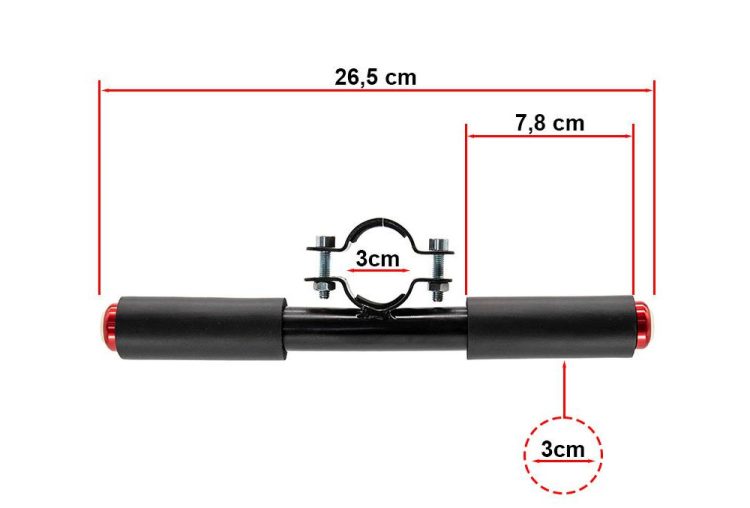 Manere Ghidon suplimentar negru copii cu LED