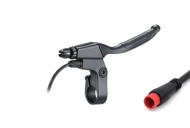 Maneta de frana cu senzor si grip cauciucat stanga connector waterproof