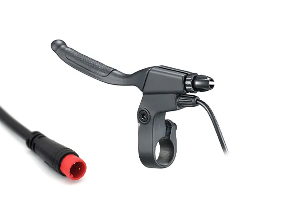 Maneta de frana cu senzor si grip cauciucat stanga connector waterproof