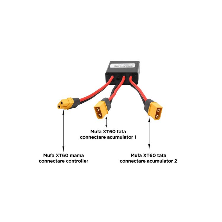 Modulator pentru montaj doi acumulatori 24-72V 30A