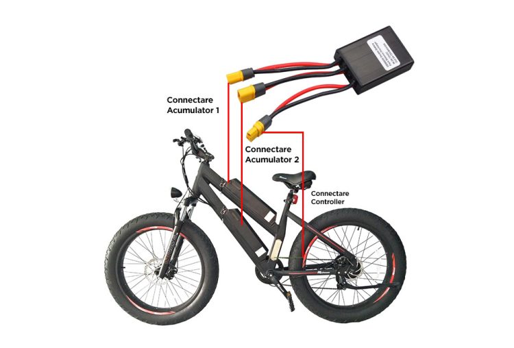 Modulator pentru montaj doi acumulatori 24-72V 30A