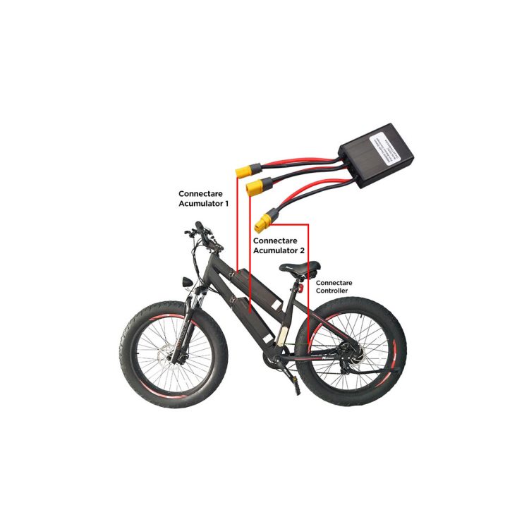 Modulator pentru montaj doi acumulatori 24-72V 30A