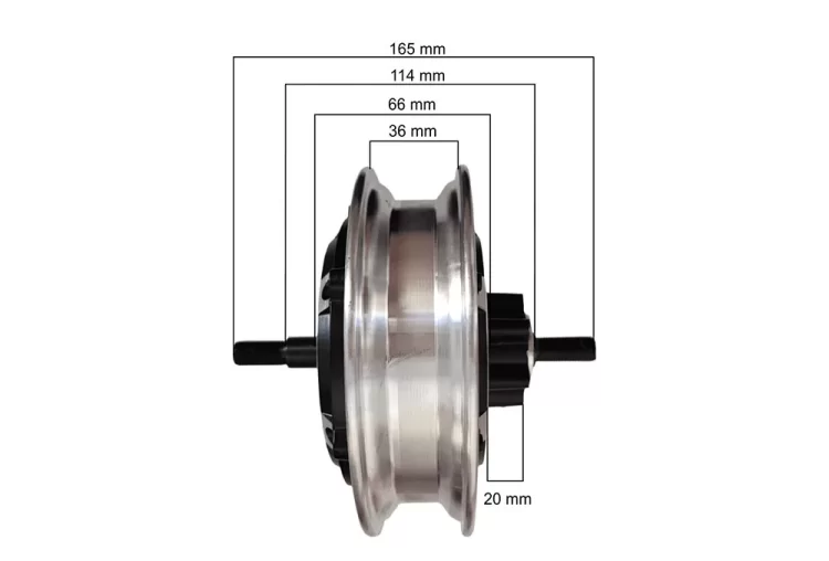 Motor trotineta 48V 500W dimensiuni