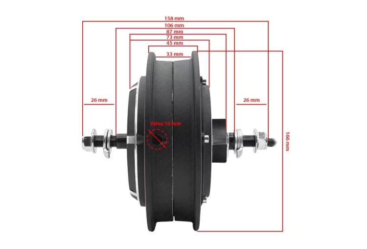 Motor trotineta electrica 48V 800W Kugoo M4 dimensiuni