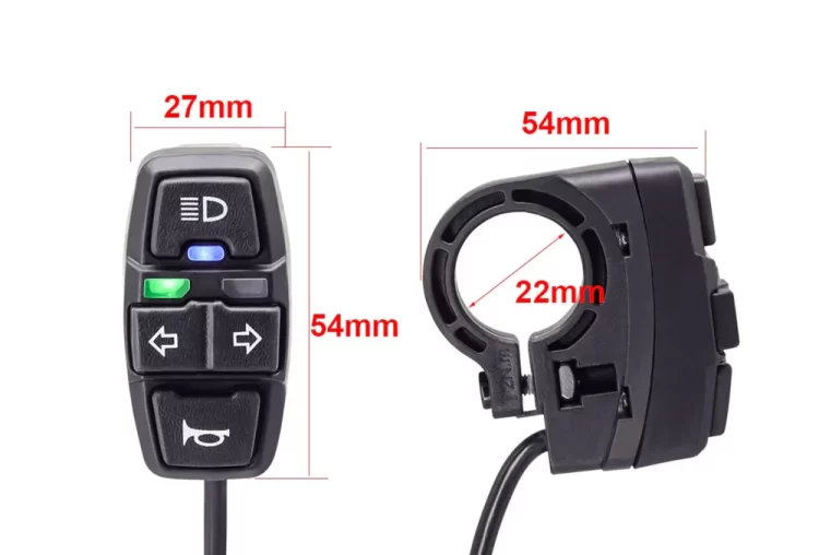 Panou control far, semnalizari si claxon pentru trotinetele electrice