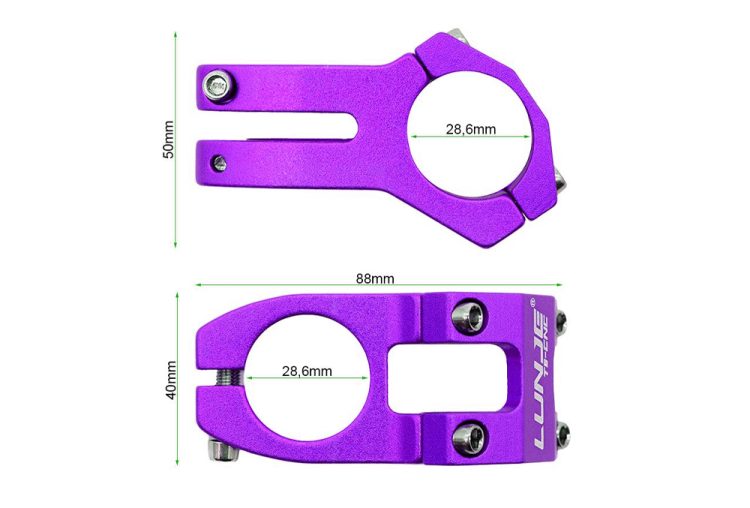 Pipa ghidon trotineta 31.8 mm mov LUNJE