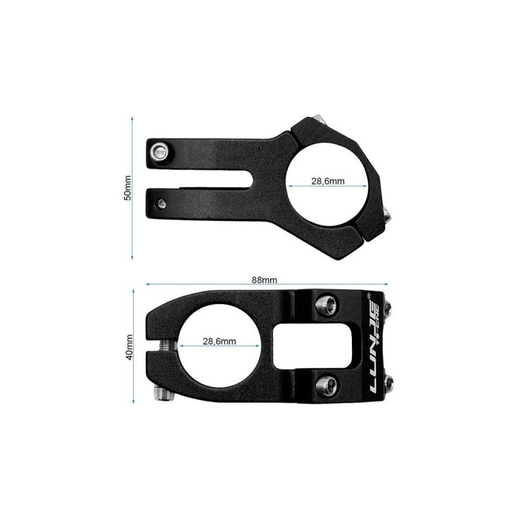 Pipa ghidon trotineta 31.8 mm negru LUNJE