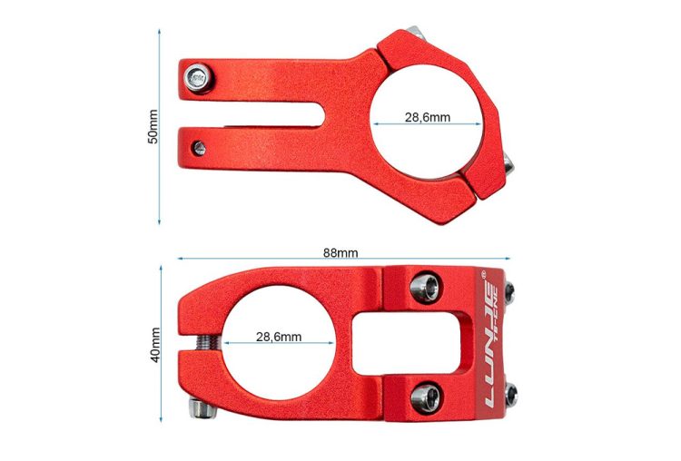 Pipa ghidon trotineta Ø31.8 rosu LUNJE