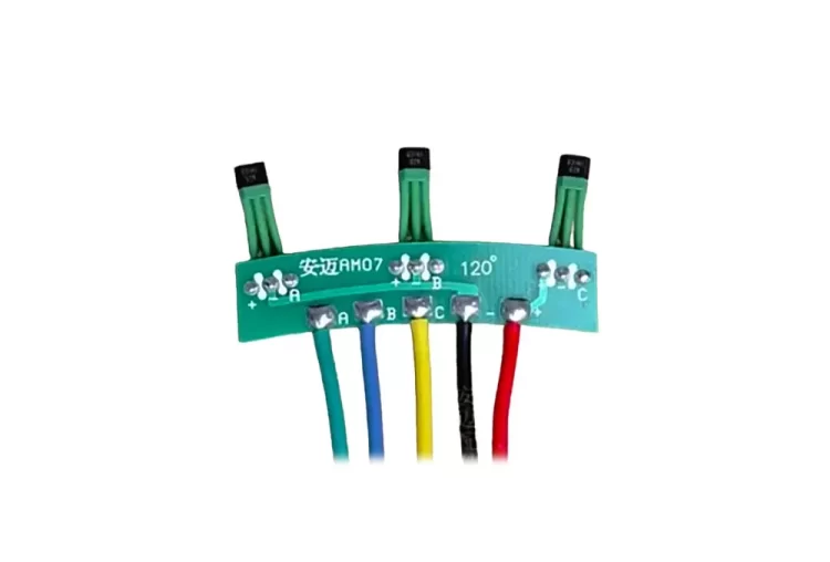 Placa PCB mica cu senzori HALL motor trotineta electrica