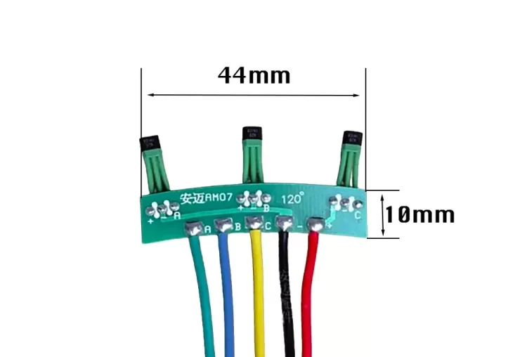 Placa PCB mica cu senzori HALL motor