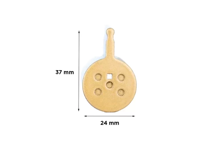 Placute de frana 25x36 mm metalice dimensiuni