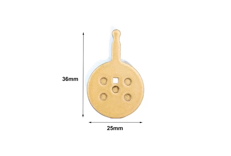 Placute de frana 25x36 mm metalice dimensiuni