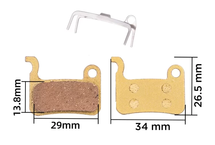 Placute de frana 34x26.5 mm metalice