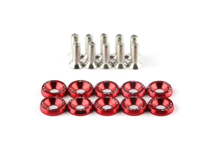 Saibe si suruburi decorative rosii pentru trotinete electrice