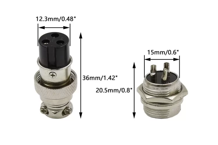 Set mufe 3 pini incarcare GX16-3P