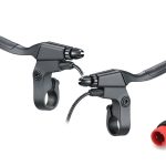 Set manete de frana cu mufa waterproof si grip cauciucat