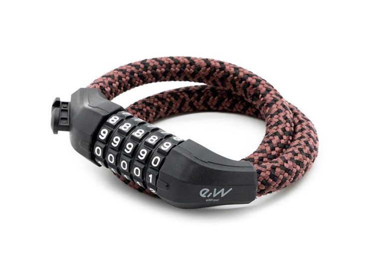 Sistem Anti-Furt Trotinete cu cifru si design texil maro