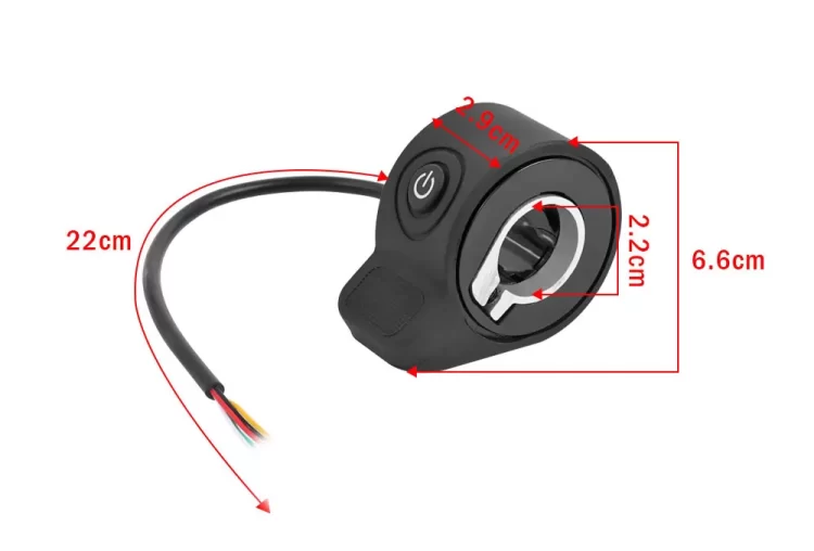 Maneta de acceleratie cu buton tempomat de pornire pentru trotinetele electrice