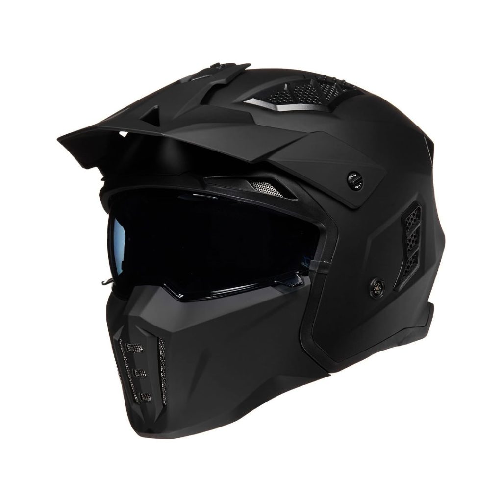 Casca de protectie trotinete cu viziera neagra