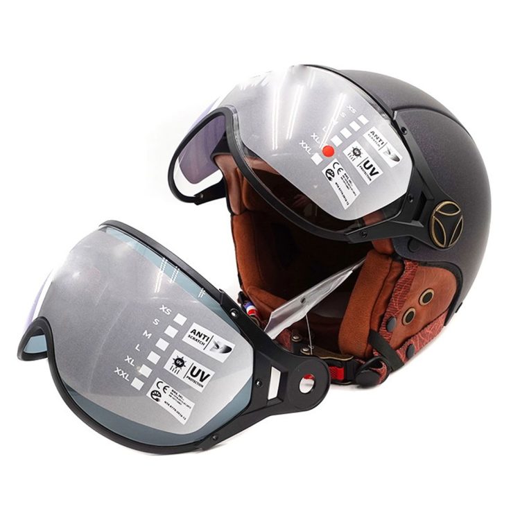 Casca de protectie scuter JET cu viziera verde cameleon