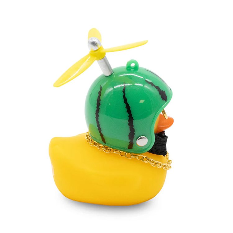 Claxon rata galbena cu casca lubenita