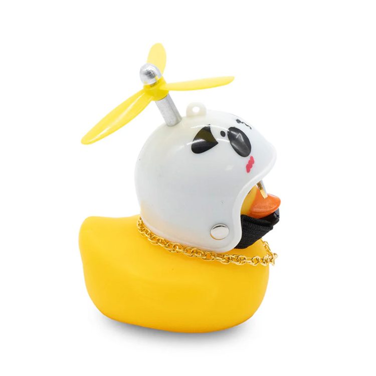 Claxon trotinete rata galbena cu casca panda