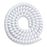 Protectie spiralata alba pentru cabluri