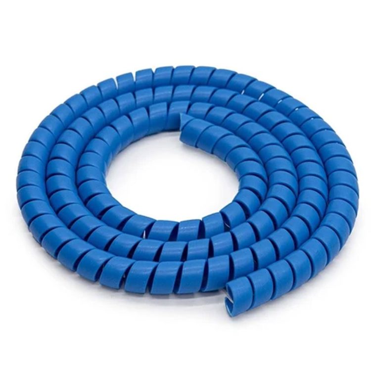 Protectie spiralata albastru pentru cabluri trotinete