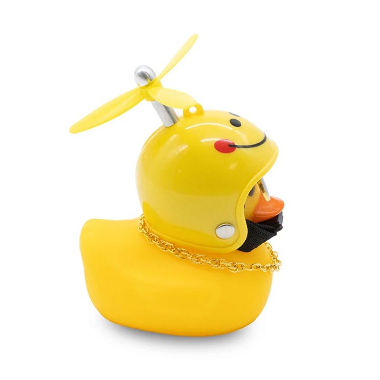 Sonerie trotinete rata galbena cu casca emojy
